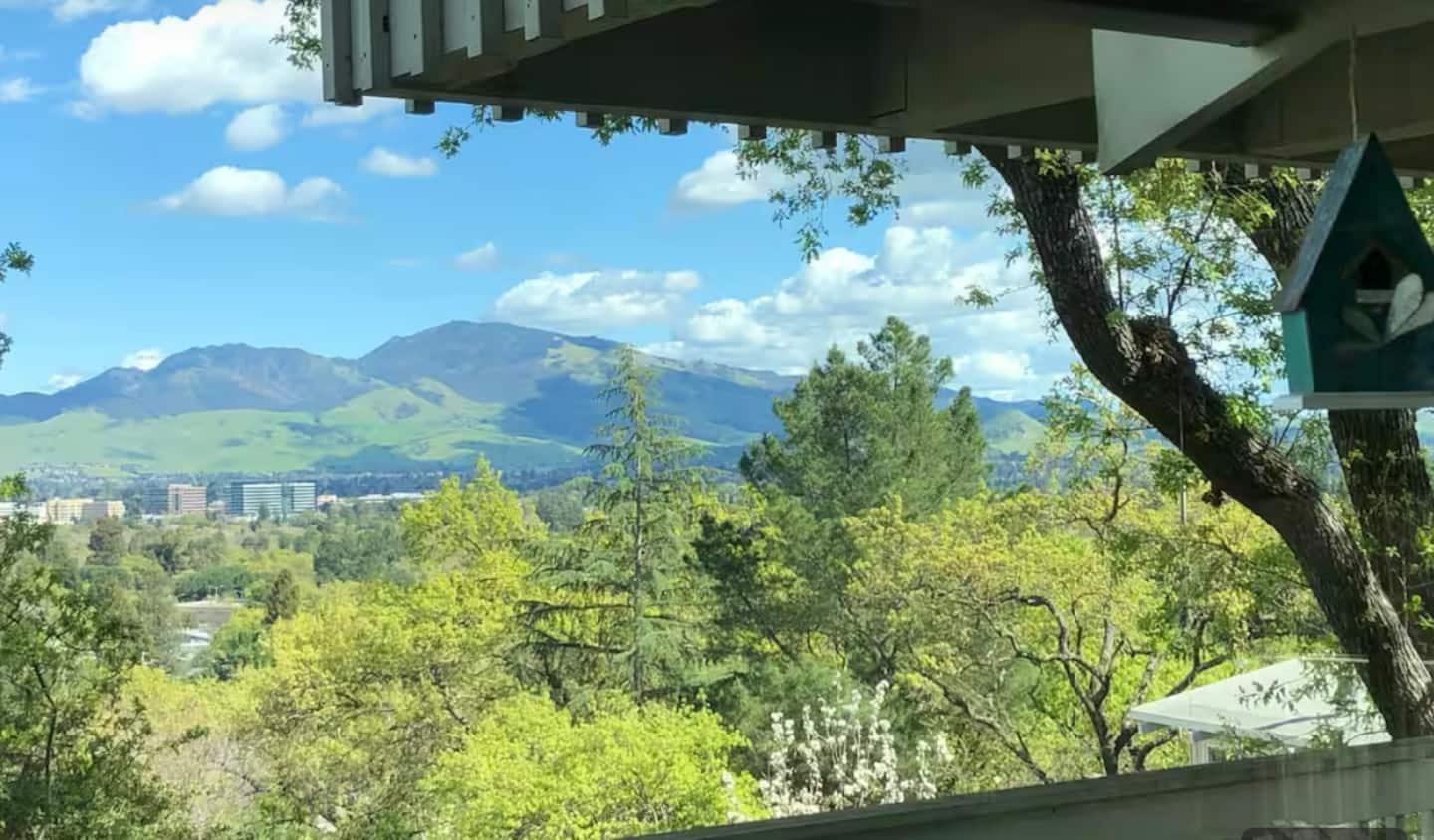 Mt. Diablo view from The Treehouse deck in Pleasant Hill, California